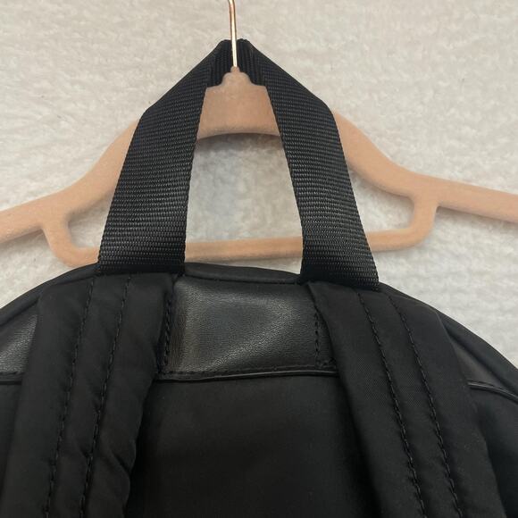 Marc Jacobs Nylon Backpack Black Gold Hardware M0012907 001 Logo Top Zip